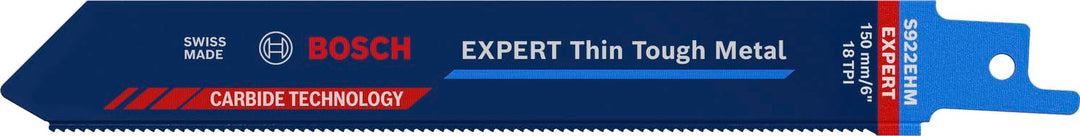 Bosch Professional 10x Expert ‘Thin Tough Metal’ S 922 EHM Säbelsägeblatt (für Edelstahlbleche, Läng
