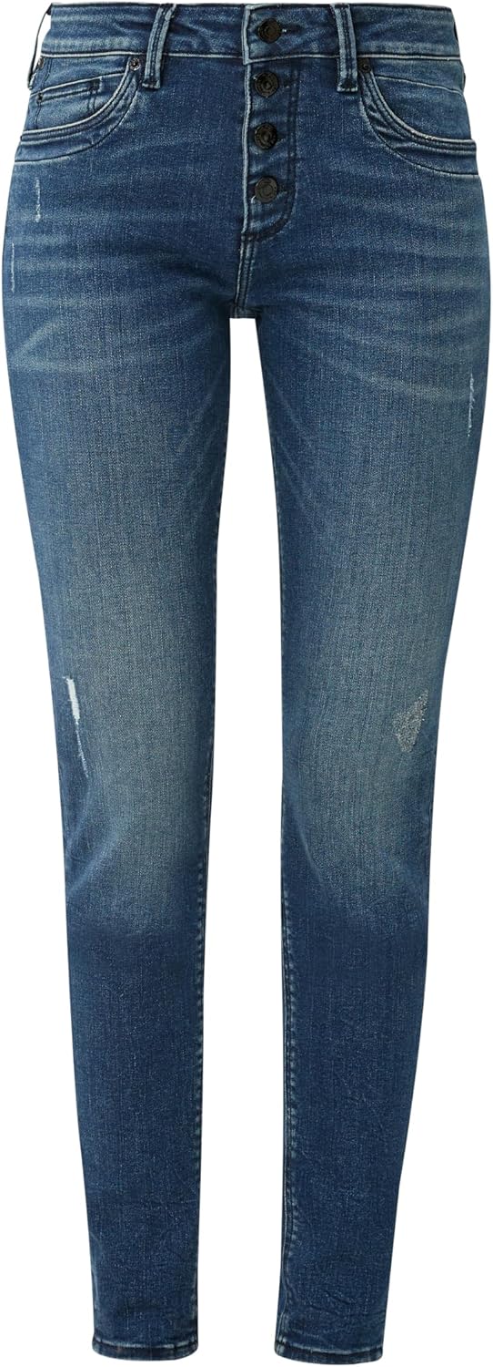 QS Damen Jeans, Fit: Sadie Skinny Leg 32W / 34L Blau, 32W / 34L Blau