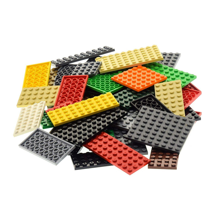 Lego City Classic Basic Bauplatten Mix - 50 Stück - Hochwertige Lego Grundplatten für Kreative Baupr