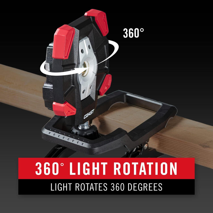 Coast CL40R 3900 Lumen wiederaufladbare Dual Power drehbare LED-Aluminium-Klemmleuchte mit Weitwinke