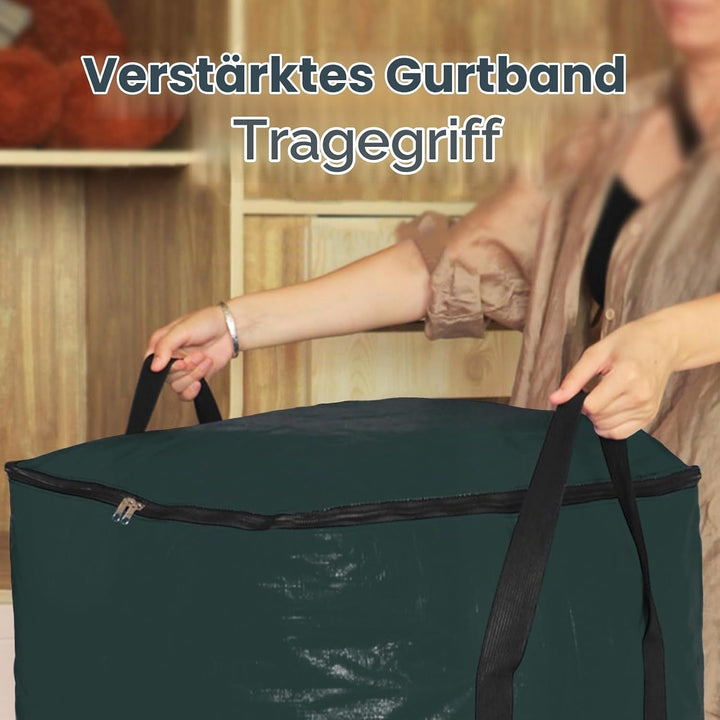 280L Extra grosser Aufbewahrungsbeutel Aufbewahrungstasche Gartenauflagen | 66×66×66 cm Grün Packsac