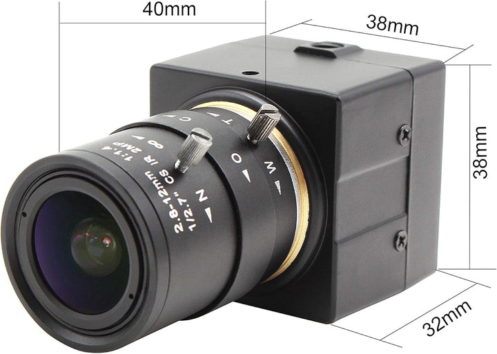 ELP 0.01 Lux Webcam 1080P Weitwinkel Einstellbar 2.8-12mm Vario Objektiv Low Illumination Minikamera