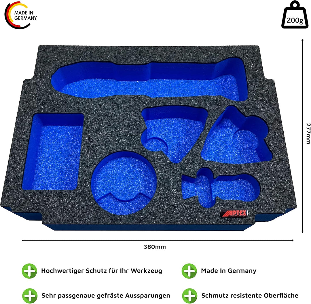 APTEX Schaumeinlage passend für Makita Akku-Multitool DTM 51 für MakPac Gr. 2-3