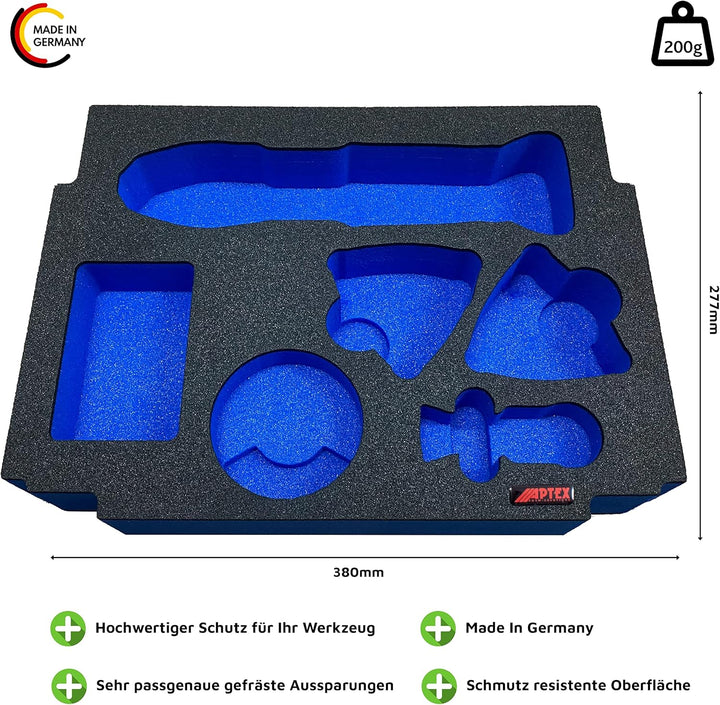 APTEX Schaumeinlage passend für Makita Akku-Multitool DTM 51 für MakPac Gr. 2-3