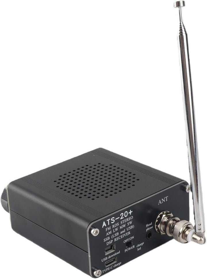 ATS 20+ Si4732 Funkempfänger, Multiband Funkempfänger mit Lautsprecher und Antenne für Camping Im Fr