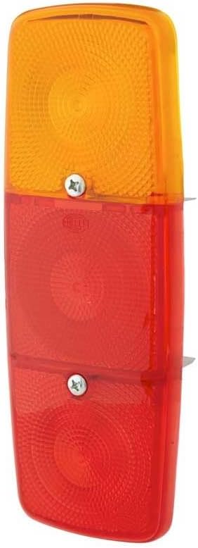 HELLA - Heckleuchte - Glühlampe - 12/24V - Anbau/geschraubt - Lichtscheibenfarbe: rot/gelb - Stecker