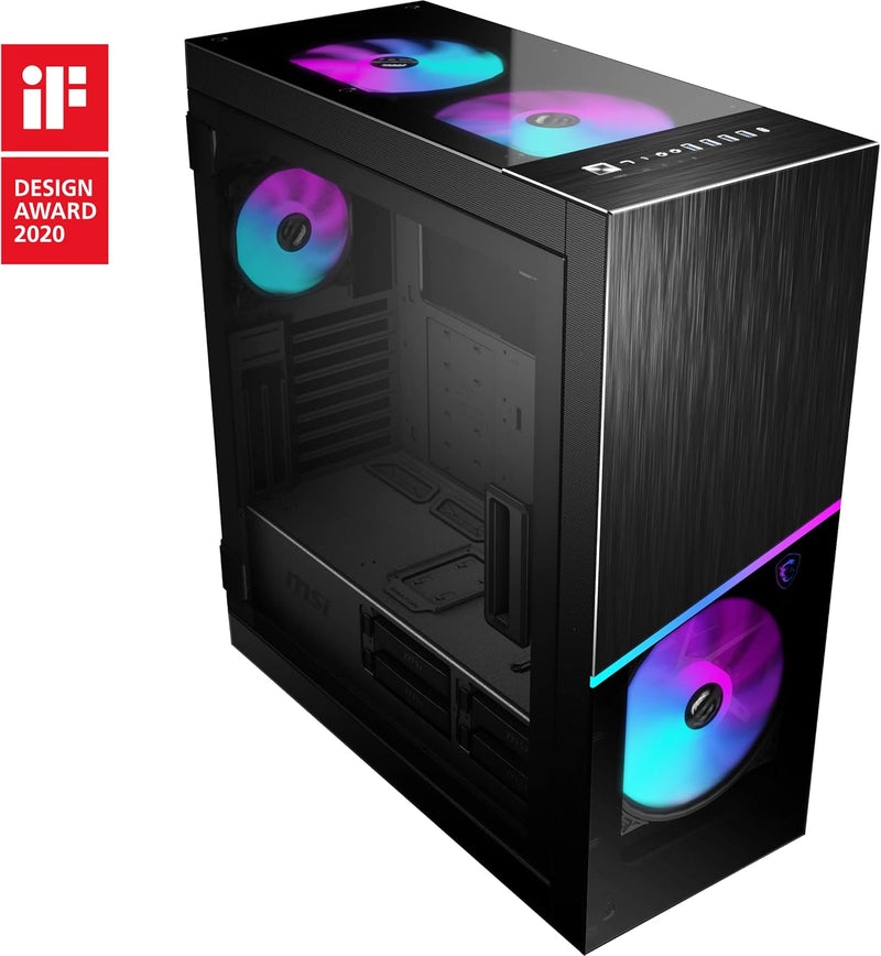 MSI MPG SEKIRA 500X Mid-Tower ATX Gehäuse (4x USB 3.1 Anschluss, 3x 200mm und 1x 120mm A-RGB Fan und