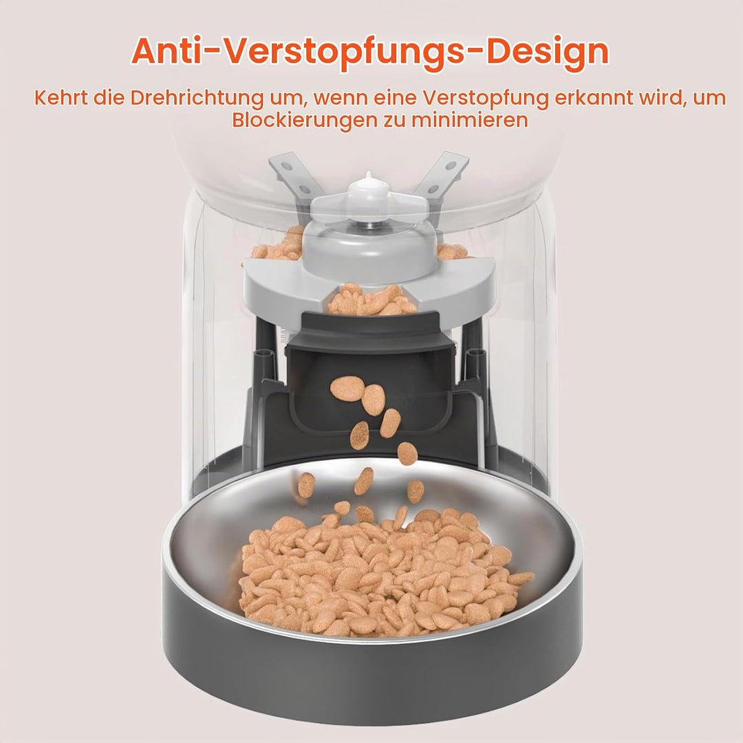 Balimo Dick 3L futterautomat Katze, Automatisches Katzen- Und Hundefutter Mit Getreideschale Aus Ede