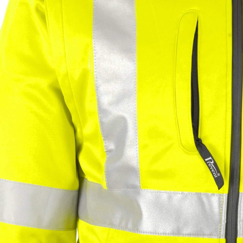 Prevent Warnschutz-Softshell-Jacken 8060G, leuchtgelb, Gr. S S-6XL, S-6XL