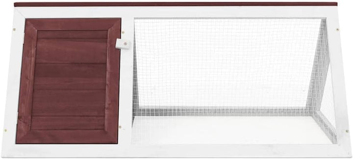 vidaXL Kaninchenstall, Holz, Braun Braun und Weiss, Braun und Weiß