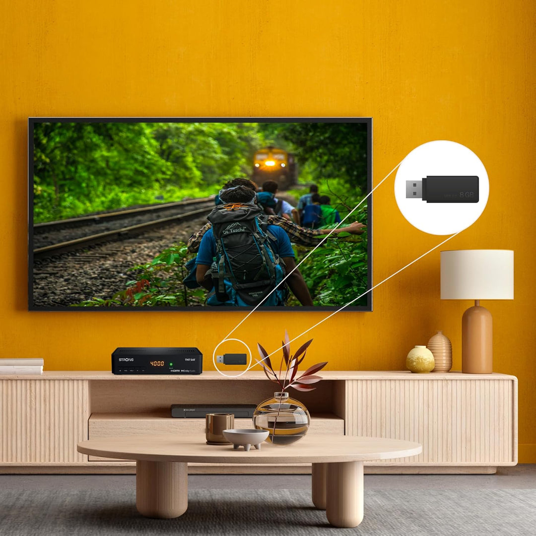 STRONG - Satelliten-DVB-T-Decoder mit TNTSAT-Karte – SRT7408 – HD-Auflösung – Direktverzögerung – US