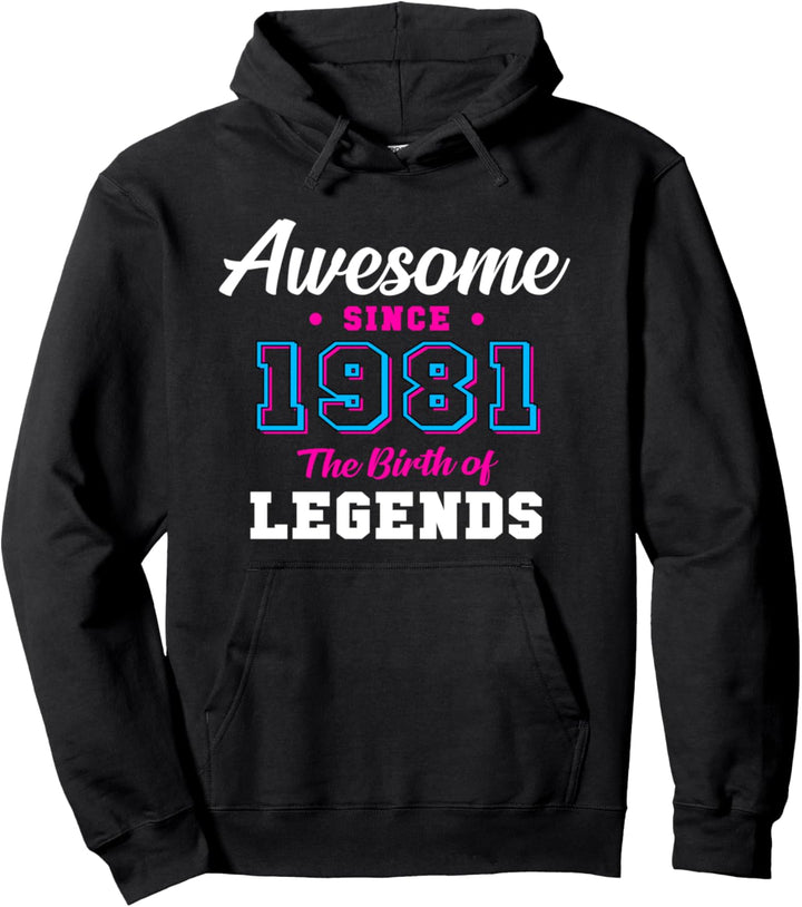 40. Geburtstagsgeschenk Awesome since 1981 40 Jahren Pullover Hoodie