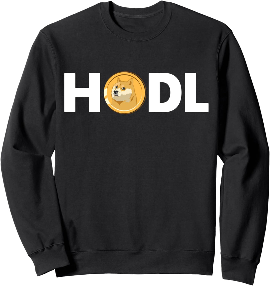 HODL Dogecoin To The Moon Lustige Doge Coin Krypto Sweatshirt