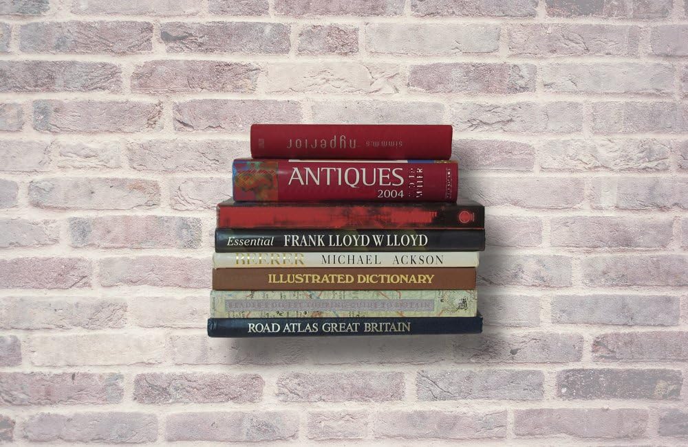 Galleksa Unsichtbares Bücherregal Verdecktes, Schwebendes Metallbücherregal Wandmontiertes Regal Büc