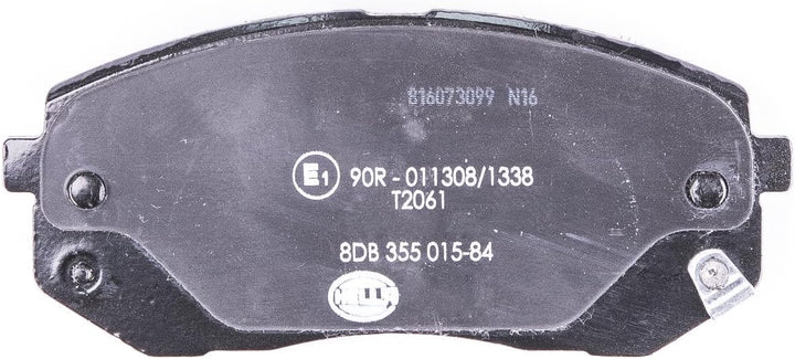 HELLA PAGID 8DB 355 015-841 Bremsbelagsatz - T2061 - Dicke/Stärke: 17.5mm - mit akustischer Verschle