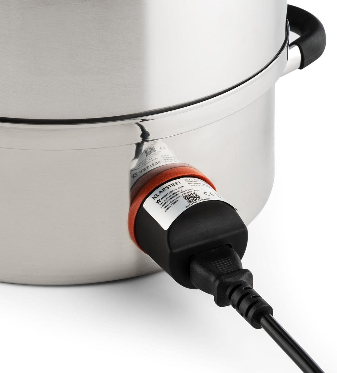 Klarstein Applebee - Elektrischer Dampfentsafter, Edelstahl Fruchtentsafter, 1500 W starkes Heizelem
