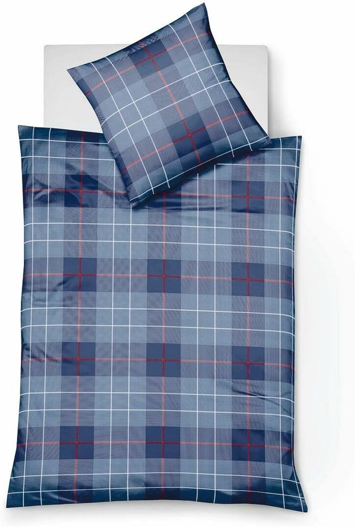 fleuresse Edelflanell Bettwäsche Lech Anderson blau 1 Bettbezug 200 x 220 cm + 2 Kissenbezüge 80 x 8