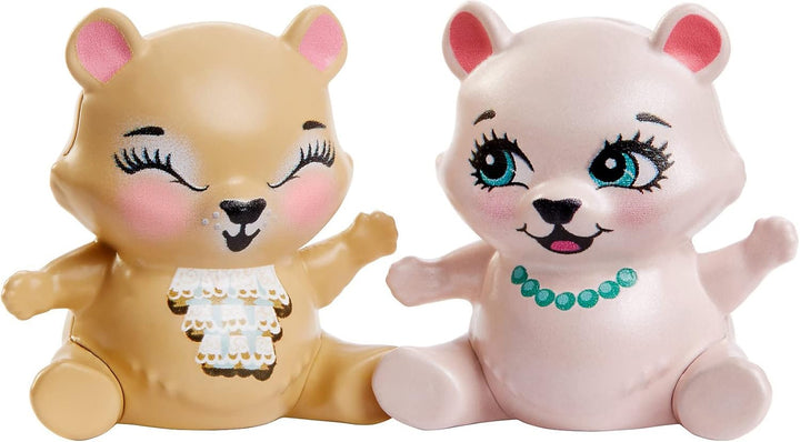 Enchantimals GYJ07 - Bären 2er-Pack, mit Braylee Bear & Bannon Bear Puppen (ca. 15,2 cm) und 2 Tiere