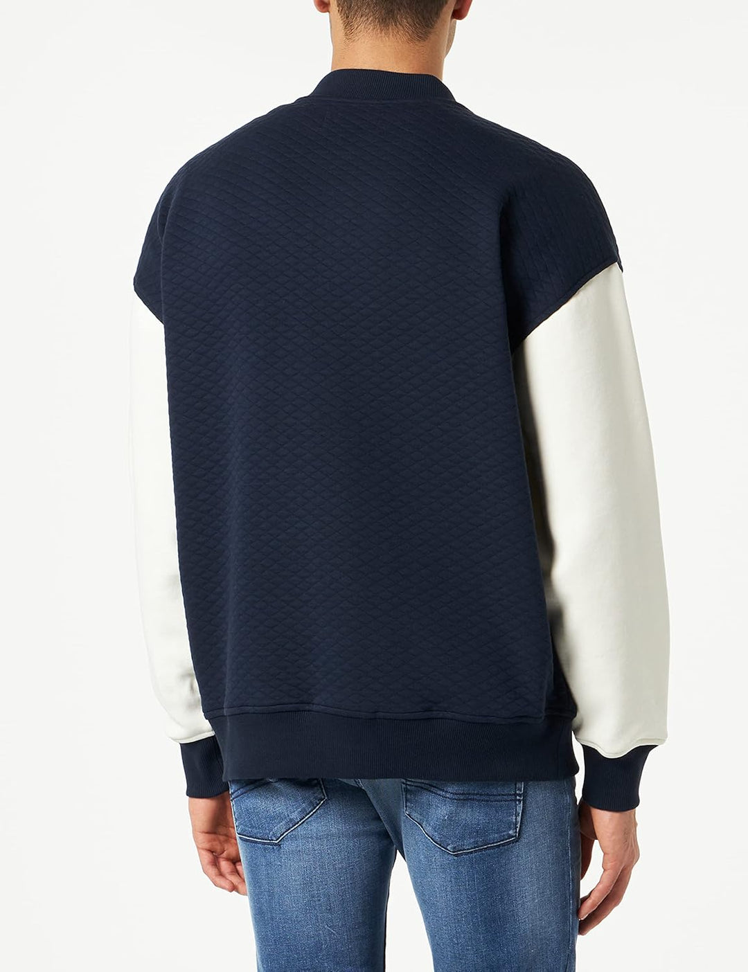 TOM TAILOR Denim Herren Oversize College Jacke L 15148 - Sky Captain Blue, L 15148 - Sky Captain Blu
