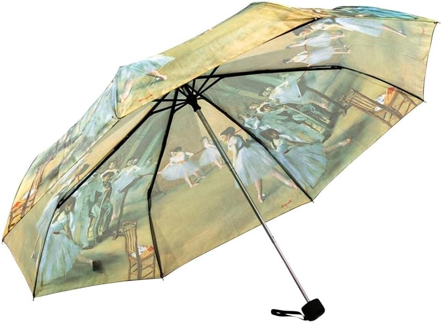 LUCKYWEATHER Regenschirm Taschenschirm Mini Damen Motiv Degas Ballet Class I Taschenschirme klein un