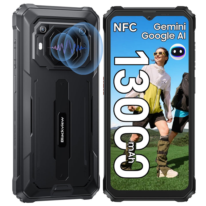 Blackview BV6200 Pro 13000mAh Outdoor Handy Ohne Vertrag Android 14,18GB+128GB Outdoor Smartphone Wa