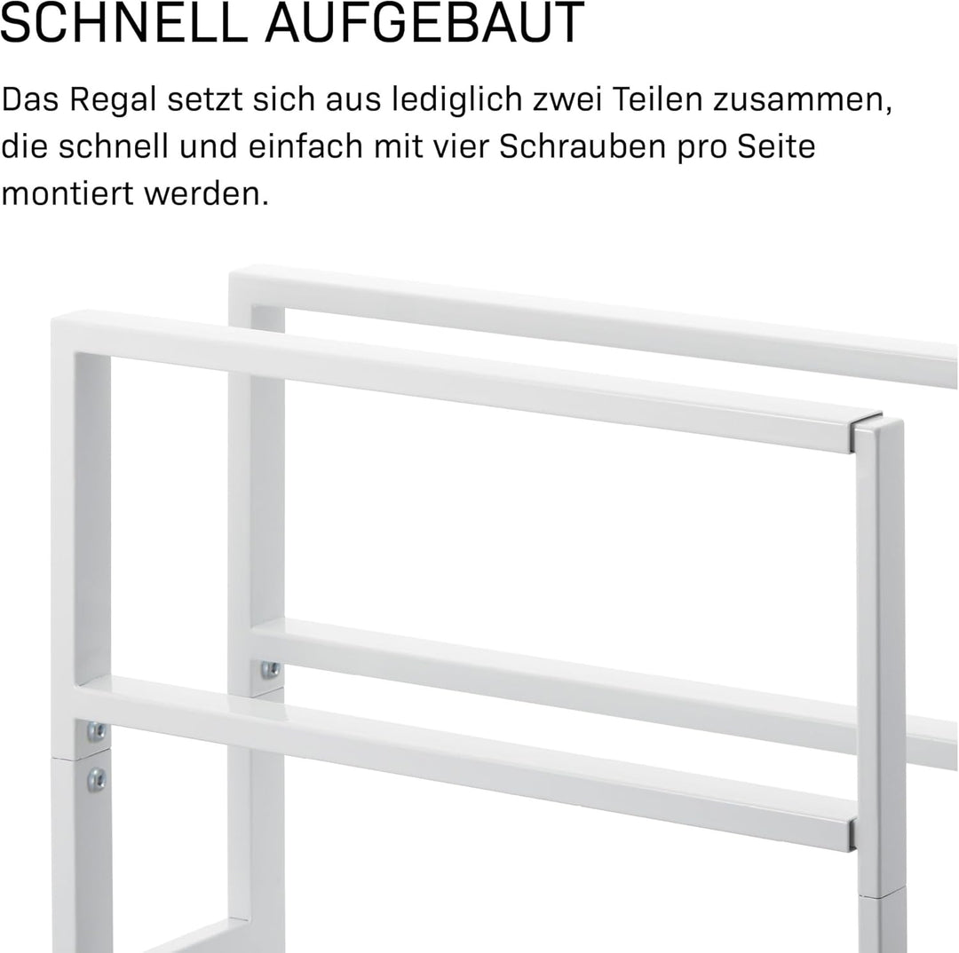 Extendable shoe rack 2 tier - Line - white Weiss Single, Weiss Single