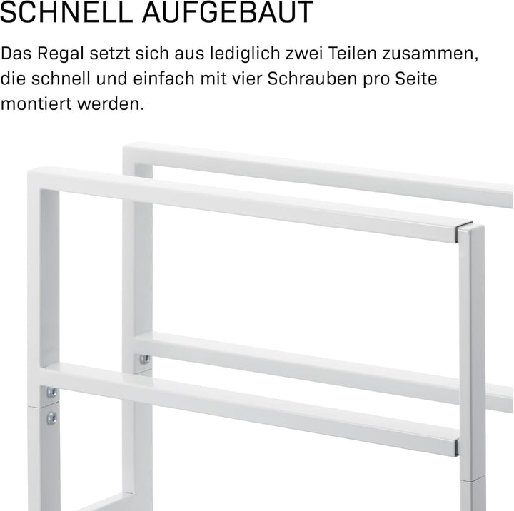 Extendable shoe rack 2 tier - Line - white Weiss Single, Weiss Single