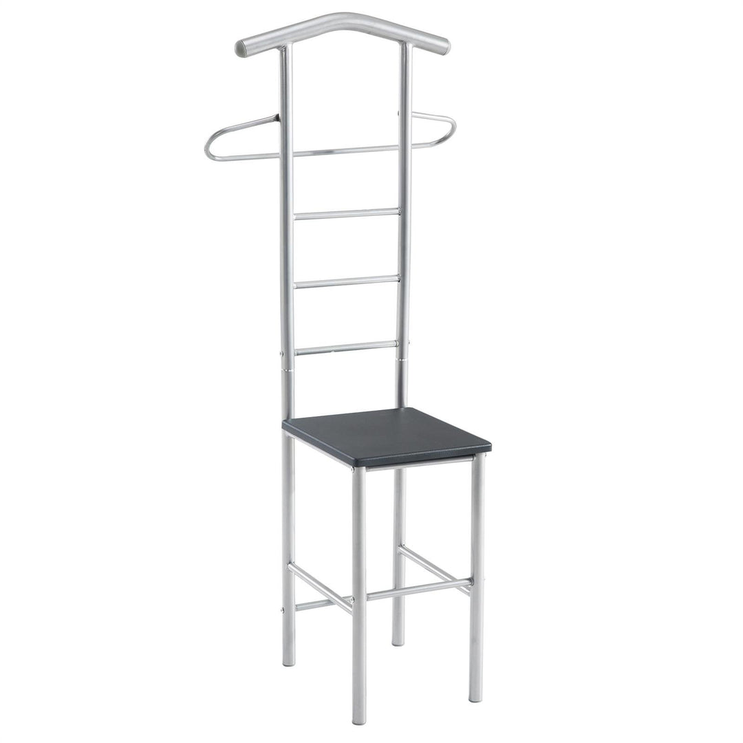 CARO-Möbel Herrendiener Stummer Diener Kleiderständer JIVO, in schwarz,121 cm, Garderobe mit Hosenbü