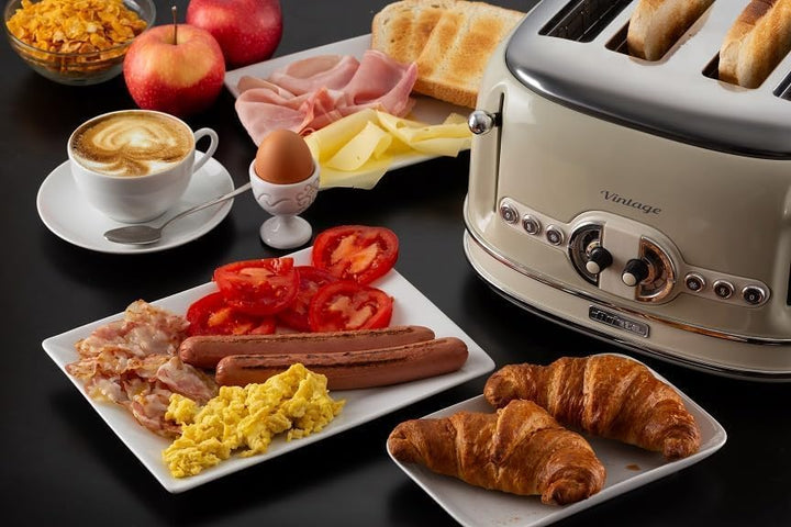 Ariete,156 Toaster im Vintage-Design für 4 Scheiben, 1600 W, 6 Toaststufen, aus lackiertem Edelstahl