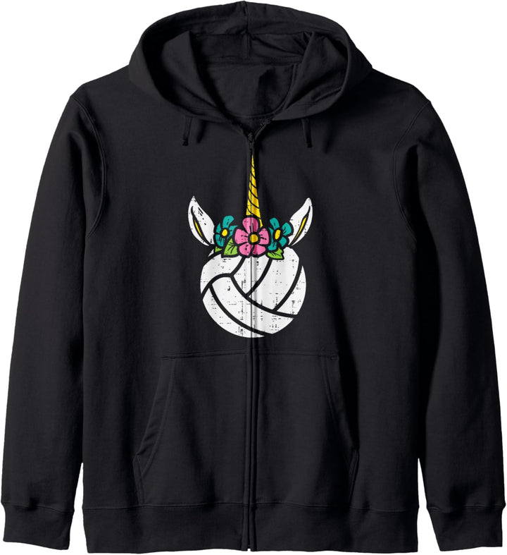 Einhorn-Kopf-Volleyball, süsser Sportspieler, Damen, Mädchen, Kinder Kapuzenjacke