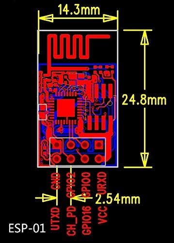 5 STK Upgraded Version ESP8266 ESP-01S WLAN Serial Wireless Transceiver Modul