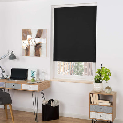 Sol Royal Kassettenrollo mit Führungsschiene SolReflect K24 60x175 cm Schwarz - Blackout Thermorollo