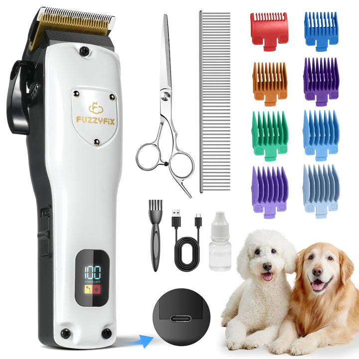 Leise Hundeschermaschine Dichtes Fell, Profi Schermaschine Hund aus Edelstahl,Professionelle Hunde H