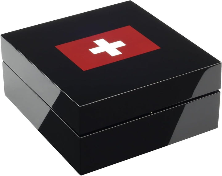 BULLONGÈ Uhrenbox ELESWISS piano black für 4 Armbanduhren