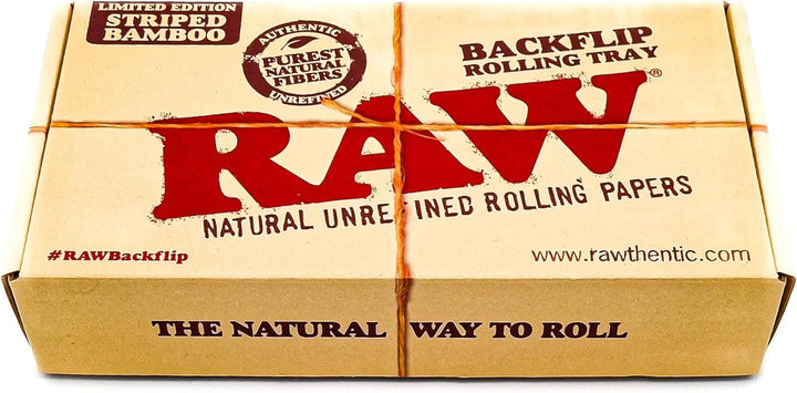 RAW Rolltablett gestreift, Limitierte Auflage, magnetisch verschliessbar, beige, Backflip