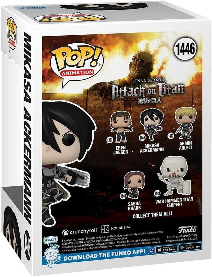 Funko Pop! Animation: AOT - Mikasa Ackerman - Attack On Titan - Vinyl-Sammelfigur - Geschenkidee - O