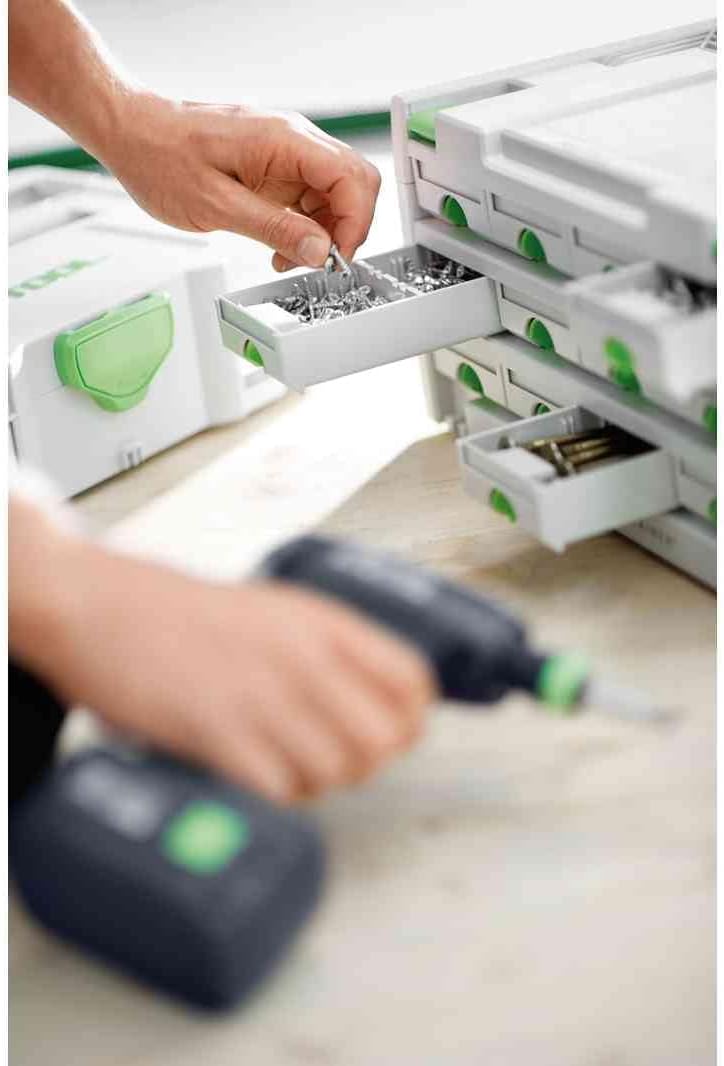 FESTOOL Schubladen Sortainer SYS 3 SORT/6 Schubladen 395 x 295 x 210 mm, 1 Stück,491984, 6 Schublade