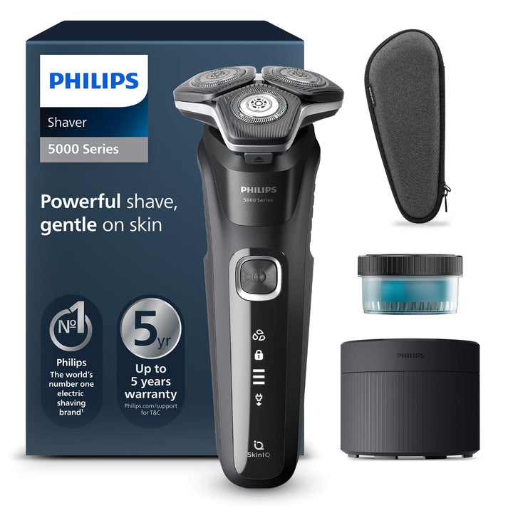 Philips Shaver Series 5000 – Elektrischer Nass- und Trockenrasierer für Herren mit ausklappbarem Tri