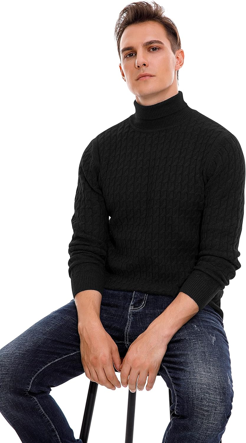 Hisir Rollkragenpullover Herren Klassischer Pullover Herren Warmer Winter Slim Fit Strickpullover Pu