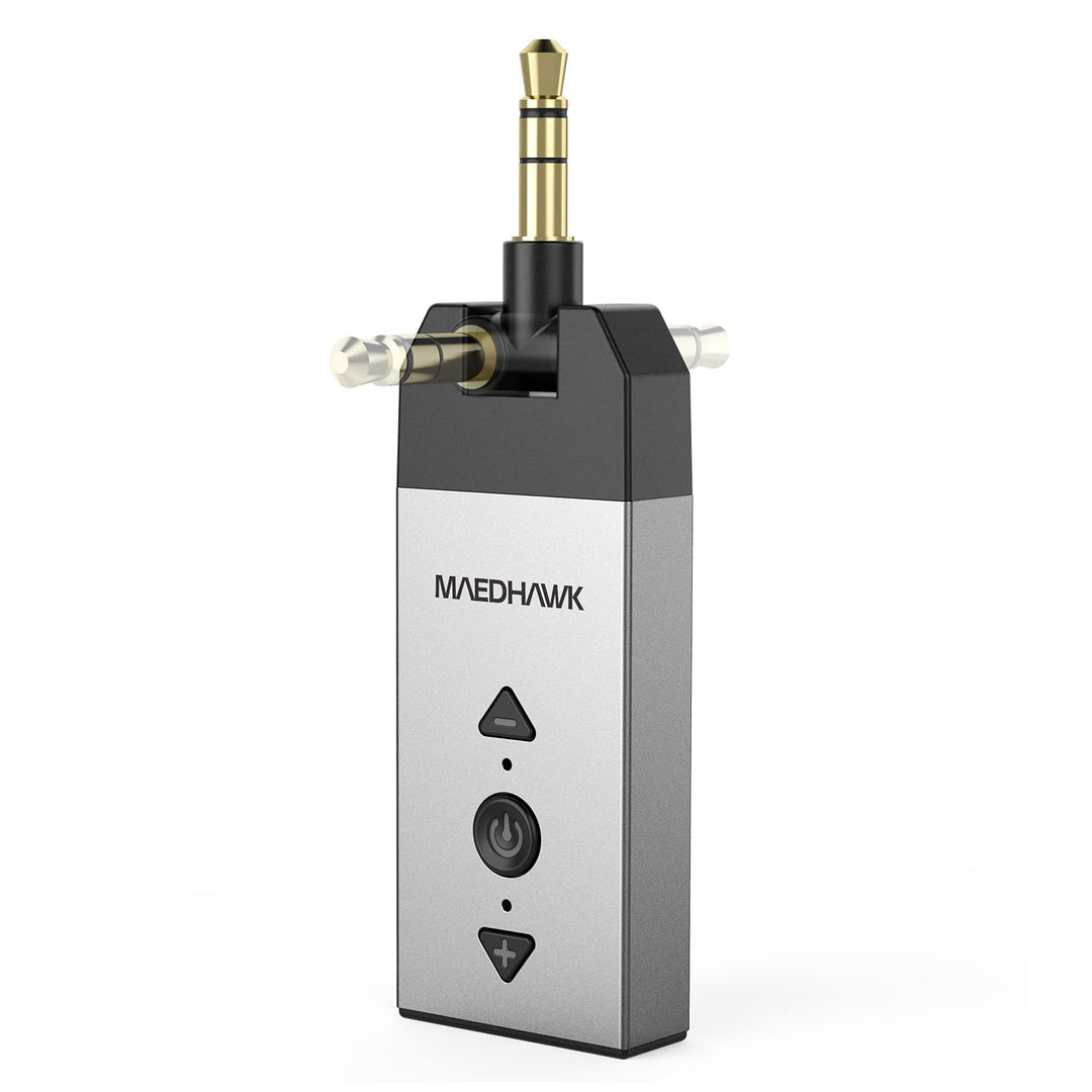 MaedHawk Bluetooth Aux Adapter, Aux auf Bluetooth 5.2 Empfänger mit Drehbarer 3.5 mm Audiobuchse für