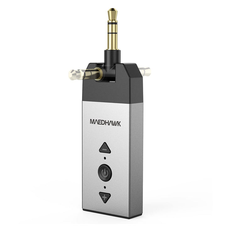 MaedHawk Bluetooth Aux Adapter, Aux auf Bluetooth 5.2 Empfänger mit Drehbarer 3.5 mm Audiobuchse für