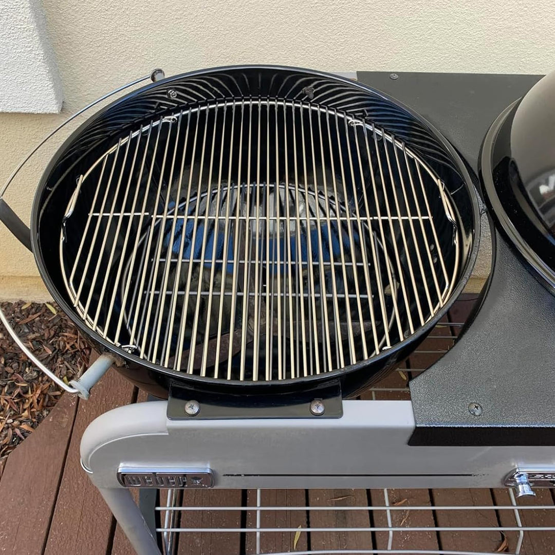 54,6cm 7436 Grillrost Rund Klappbarem für Weber 57cm Holzkohlegrills, Grillrostersatzteil für Weber