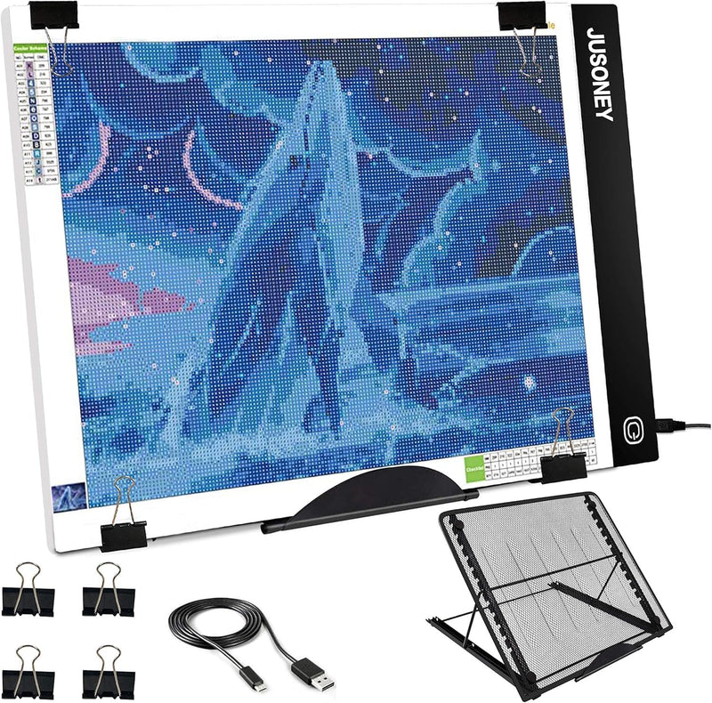 JUSONEY Diamond Painting B4 LED Lichtkasten Dimmable Light Board Kit für 5D Diamant Malerei Künstler