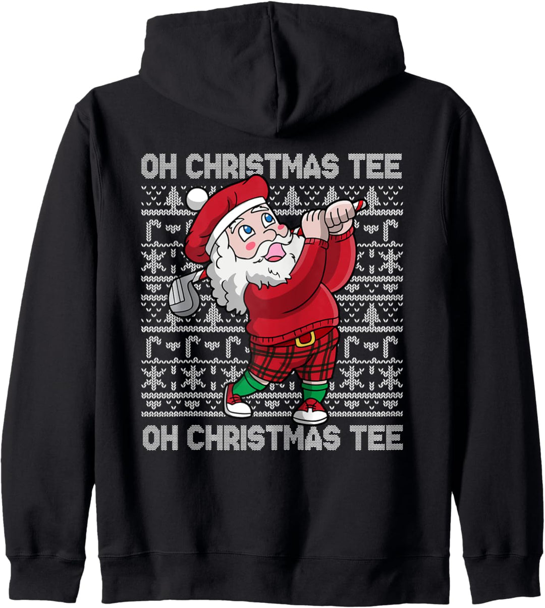 Oh Christmas Tee Golf Weihnachtsmann Golf Ugly Christmas Kapuzenjacke