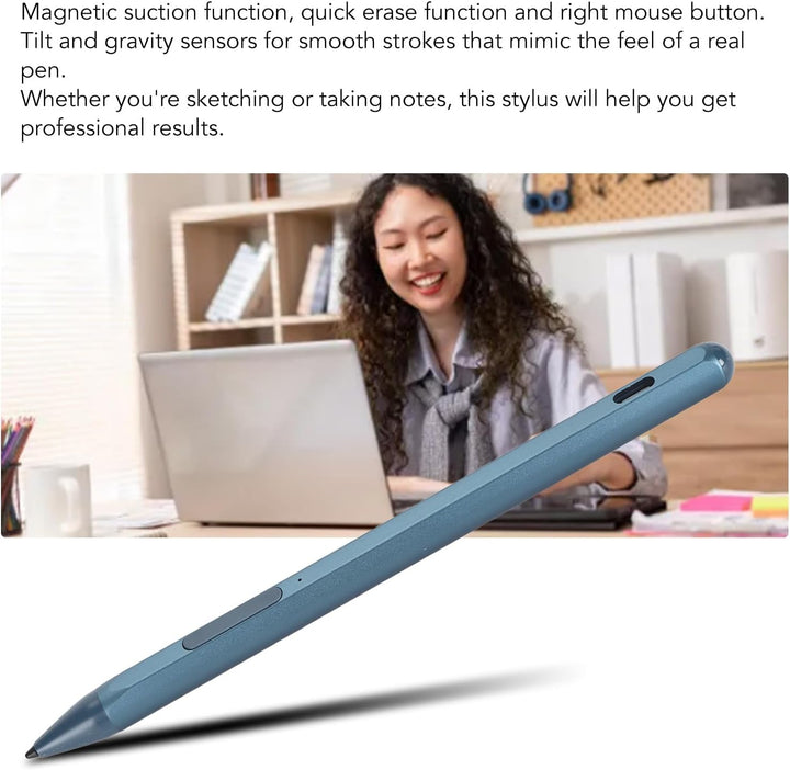 Laptop-Eingabestift, Wiederaufladbarer MPP 2.0 Tilt Active Pen mit 4096 Druckempfindlichkeit, 3 Ersa