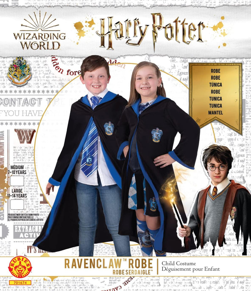 Rubies – Harry Potter offizielles Kleid Ravenclaw – Kinderkostüm – 7 – 10 Jahre – schwarzes Kleid mi