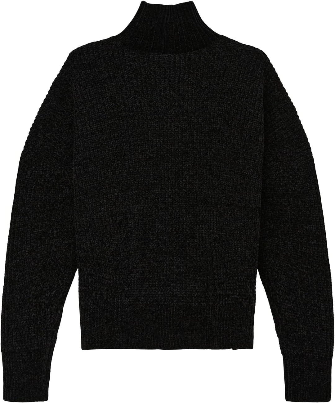 s.Oliver Strickpullover aus Chenille-Garn, Schwarz