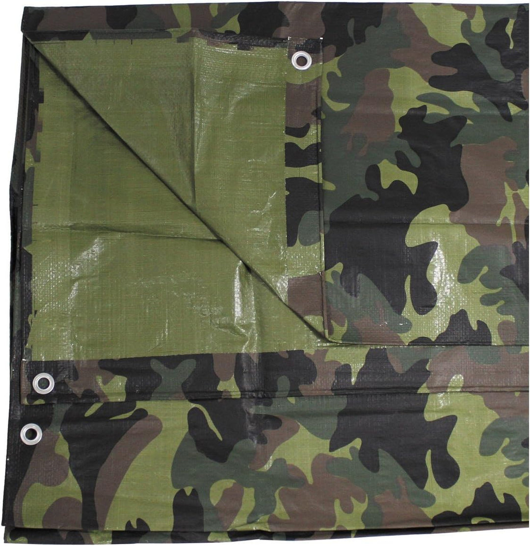 MFH Stabile Abdeckplane mit Metallösen Tarn Plane Schutzplane Gewebeplane Woodland Verschiedene Grös