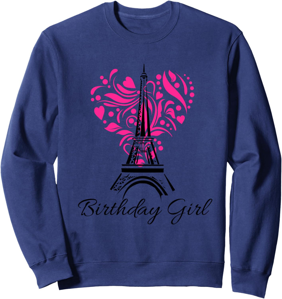 Paris Eiffelturm Frankreich Geburtstag Mädchen Thema Sweatshirt