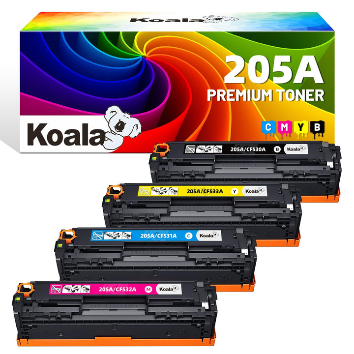 Koala 205A Toner Kompatibel für HP 205A CF530A CF531A CF532A CF533A Multipack für HP Color LaserJet